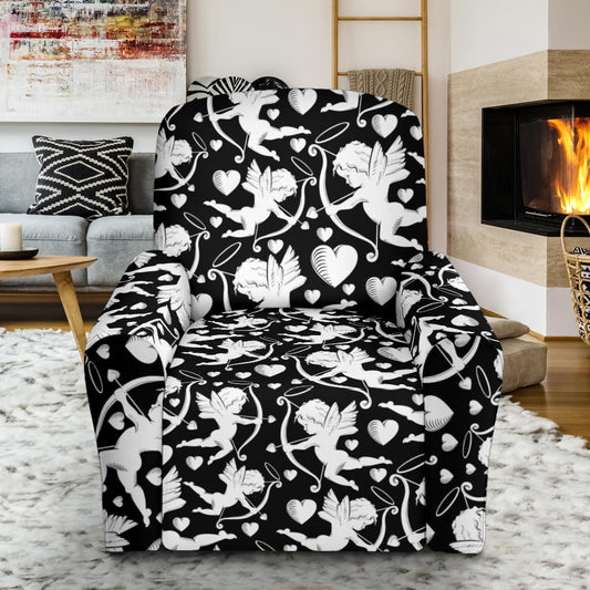 Cupid Pattern Print Design 04 Recliner Slipcover with Pocket