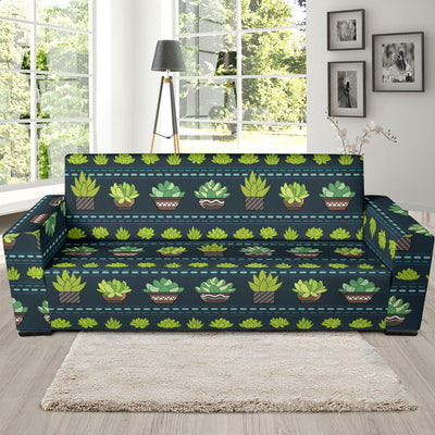 Cactus Pattern Print Design 07 Sofa Slipcover