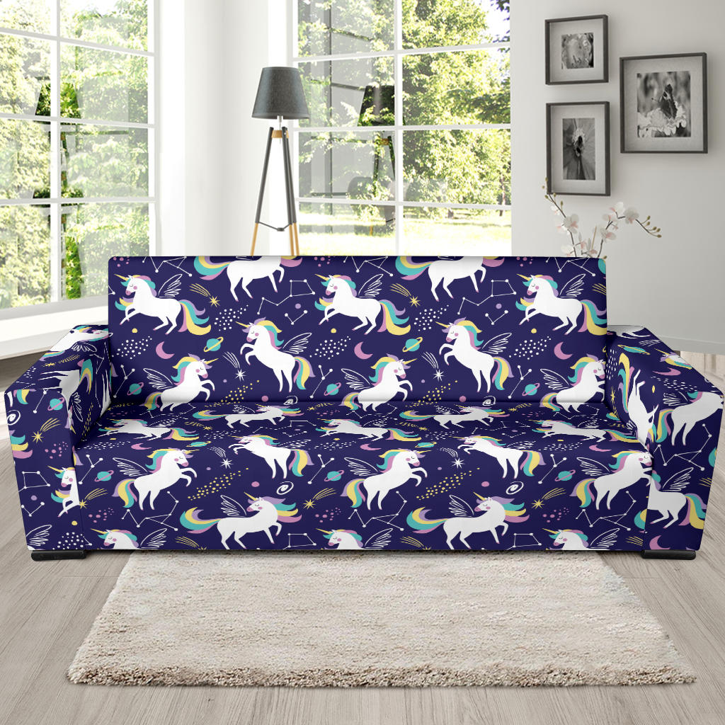 Unicorn Print Design LKS305 Sofa Slipcover