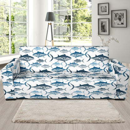 Tuna Fish Print Design LKS303 Sofa Slipcover