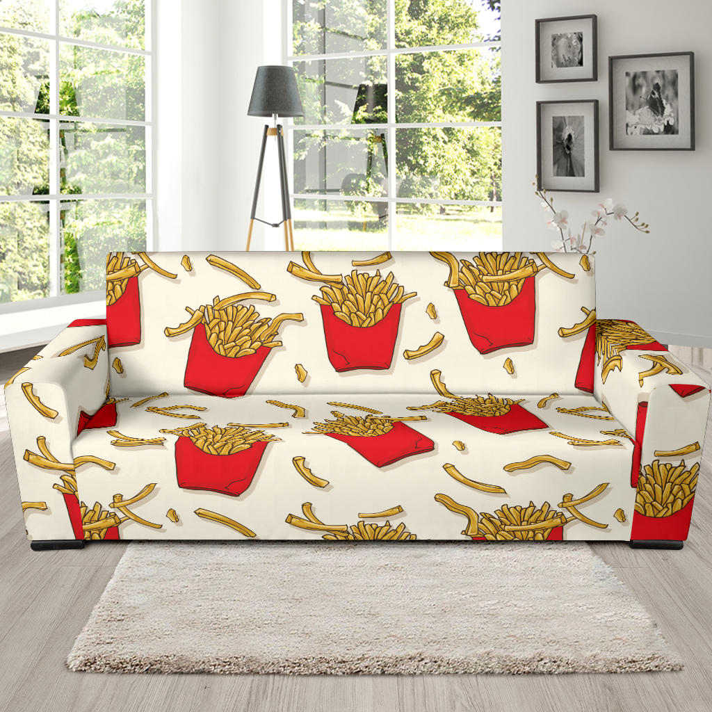 French Fried Pattern Print Design 01 Sofa Slipcover