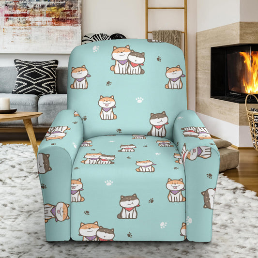 Shiba Inu Print Design LKS302 Recliner Slipcover with Pocket