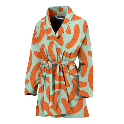 Sausage Print Design LKS304 Women Bathrobe
