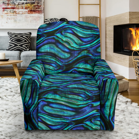 Abalone Pattern Print Design 02 Recliner Slipcover with Pocket