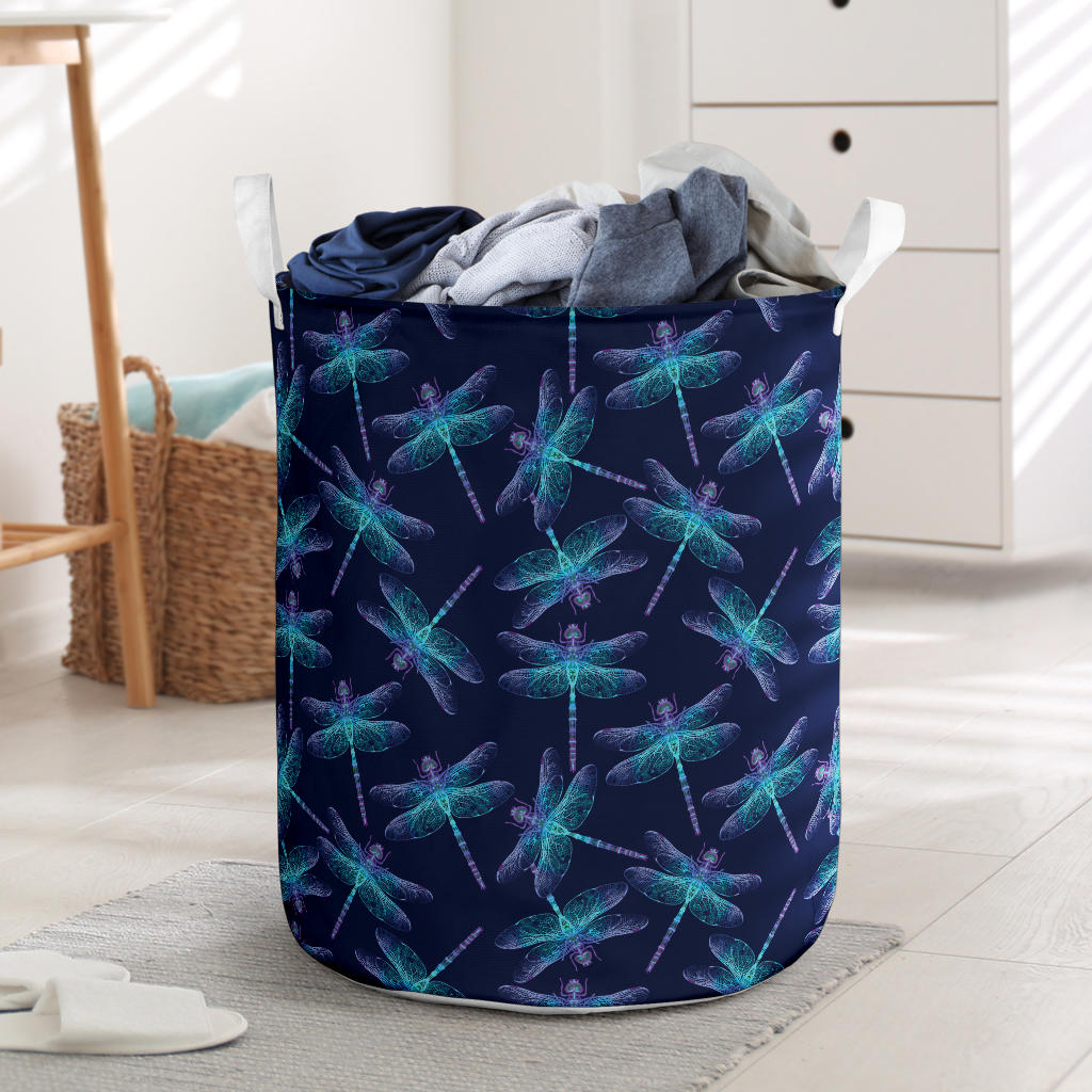 Dragonfly Hand Drawn Style Print Laundry Basket