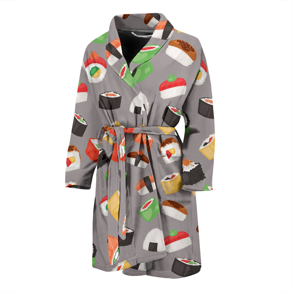 Sushi Print Design LKS307 Men Bathrobe
