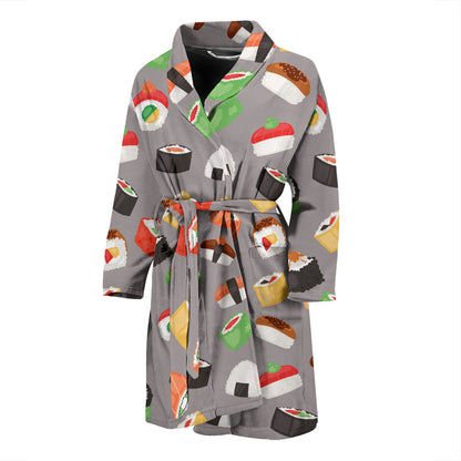 Sushi Print Design LKS307 Men Bathrobe