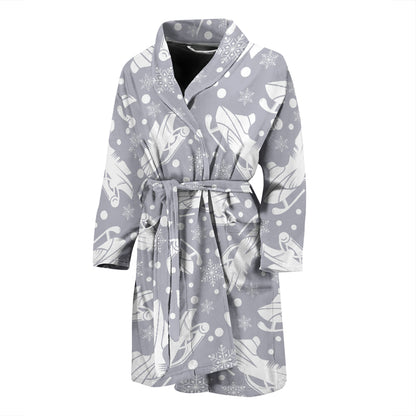 Snowmobile Print Design LKS302 Men Bathrobe