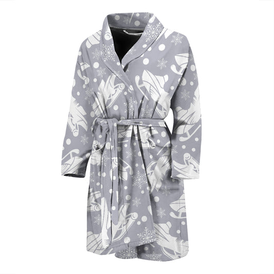 Snowmobile Print Design LKS302 Men Bathrobe