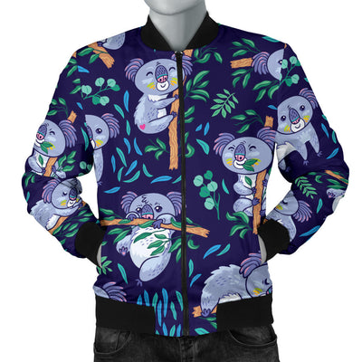 Koala Themed Design Print Men Bomber Jacket