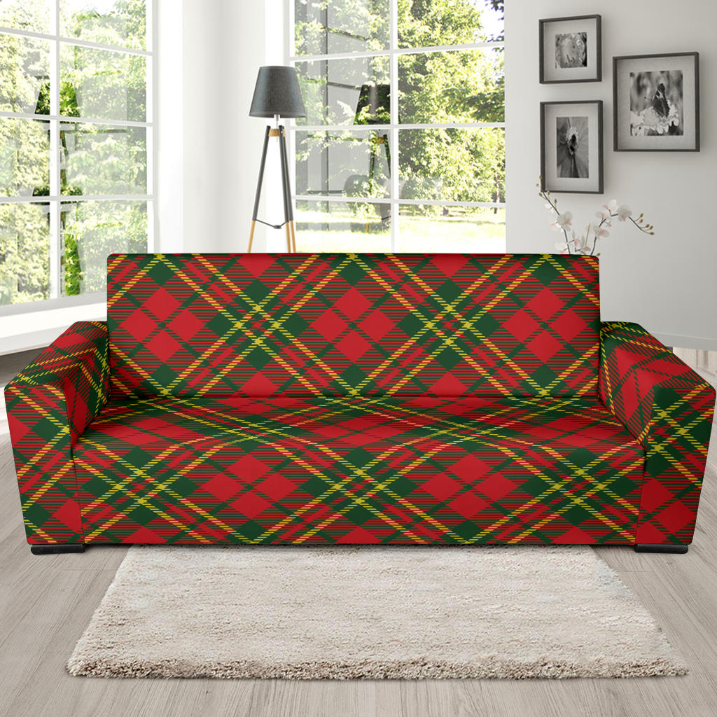 Plaid Holiday Pattern Print Design A01 Sofa Slipcover