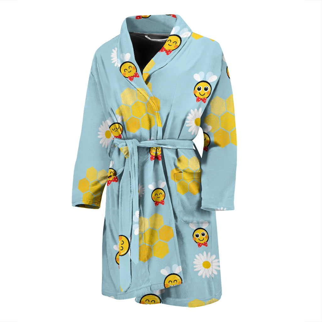 Bee Cute Print Design LKS304 Men Bathrobe
