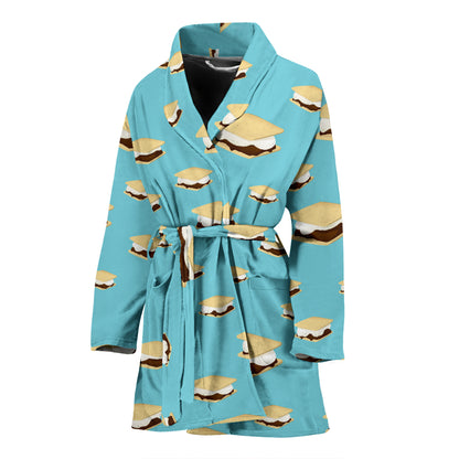 S_Mores Print Design LKS302 Women Bathrobe
