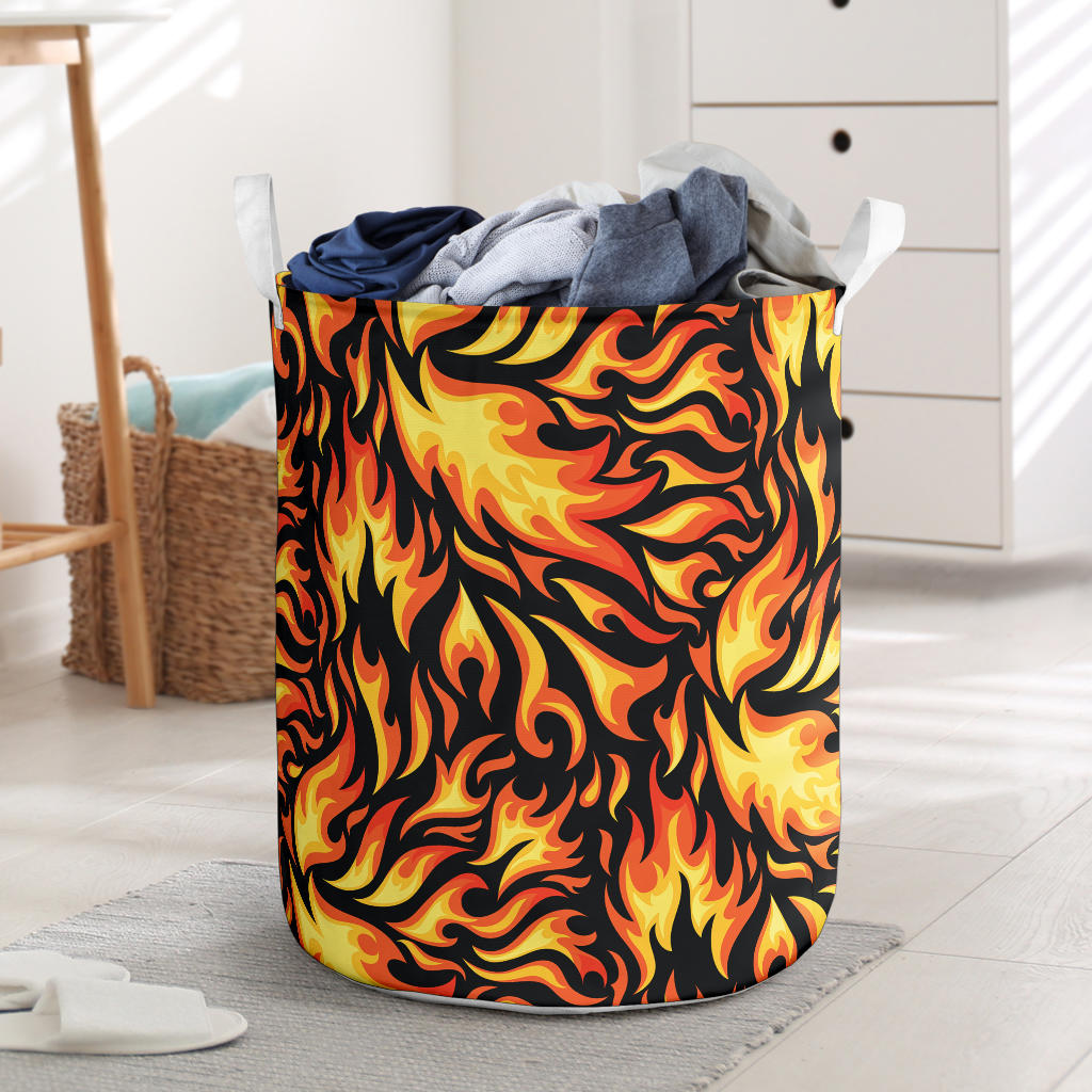 Flame Fire Design Pattern Laundry Basket