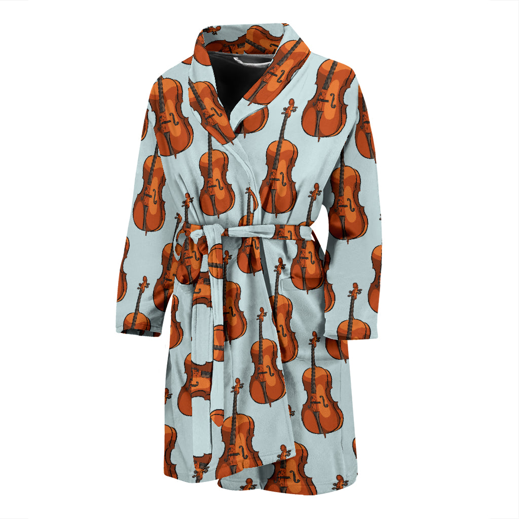 Violin Print Design LKS406 Men Bathrobe