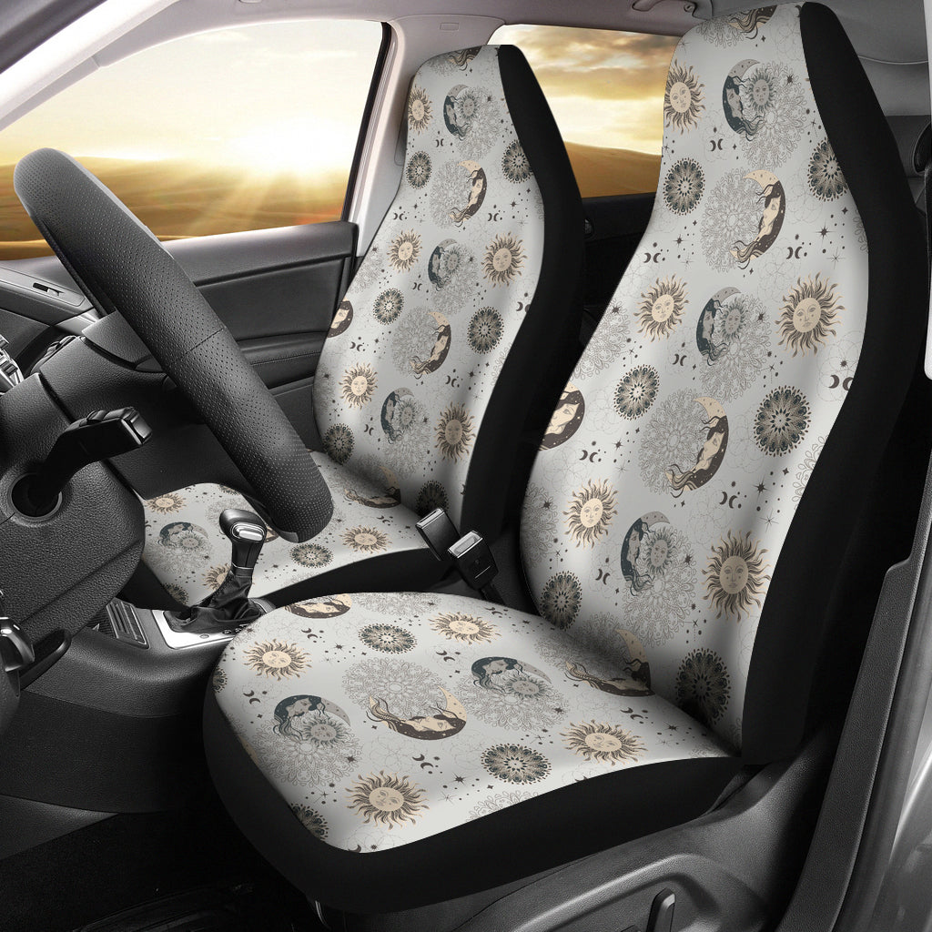 Sun Moon Print Design LKS302 Car Seat Covers