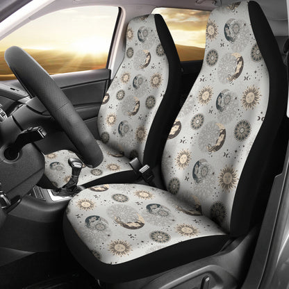 Sun Moon Print Design LKS302 Car Seat Covers