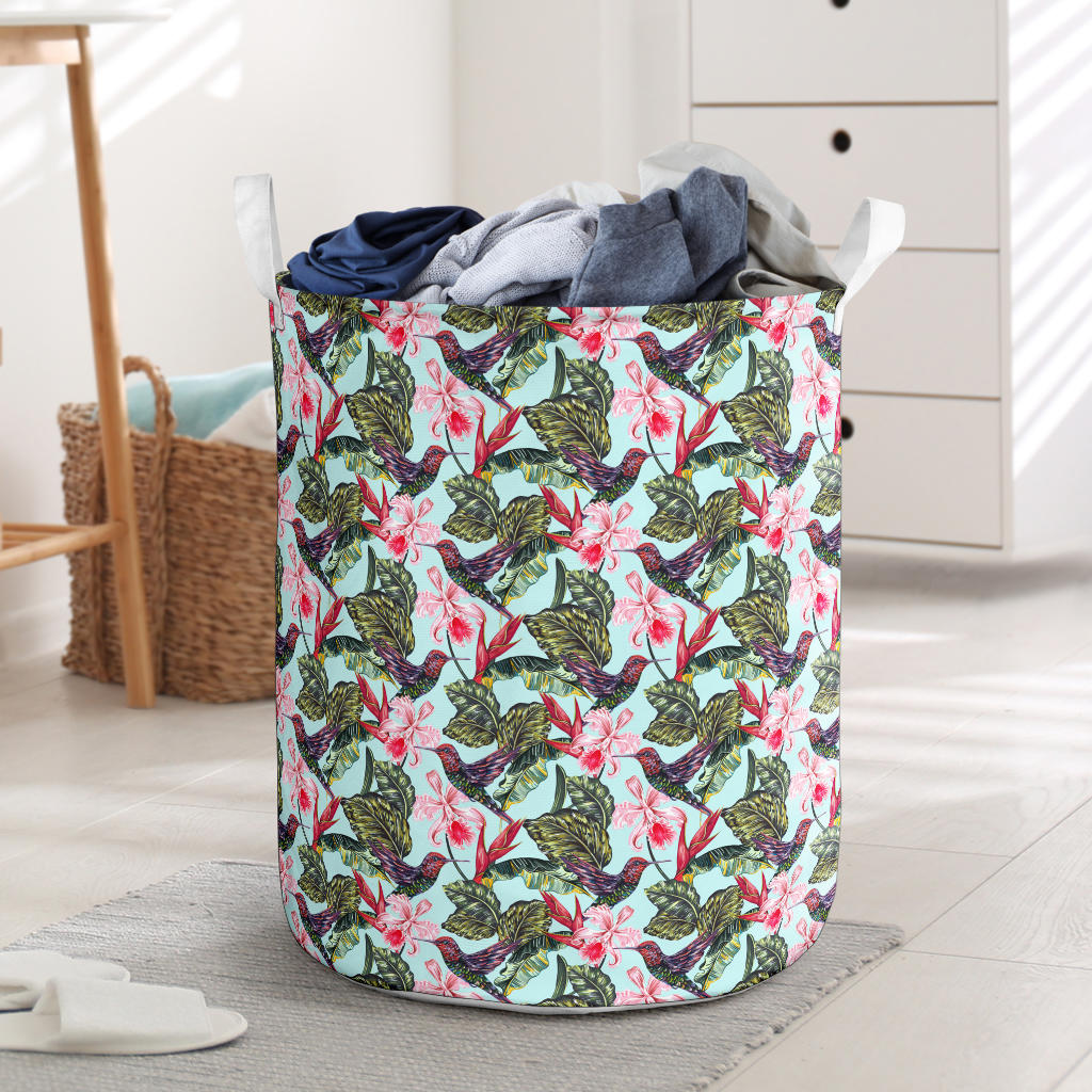 Hummingbird Cute Themed Print Laundry Basket