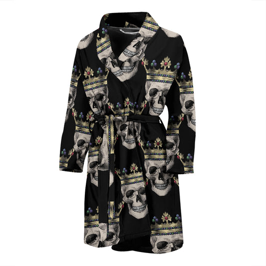 Skull King Print Design LKS3010 Men Bathrobe