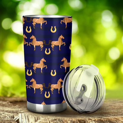 Horse Luxury Themed Pattern Print Tumbler