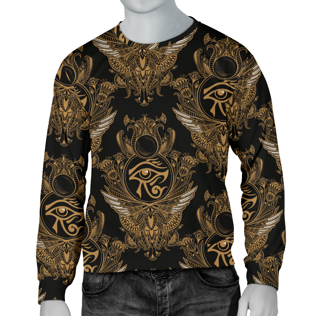Eye of Horus Mandala Style Men Long Sleeve Sweatshirt
