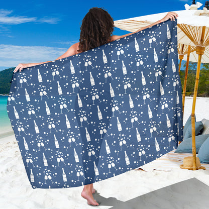 Champagne Pattern Print Design 05 Sarong Pareo Wrap