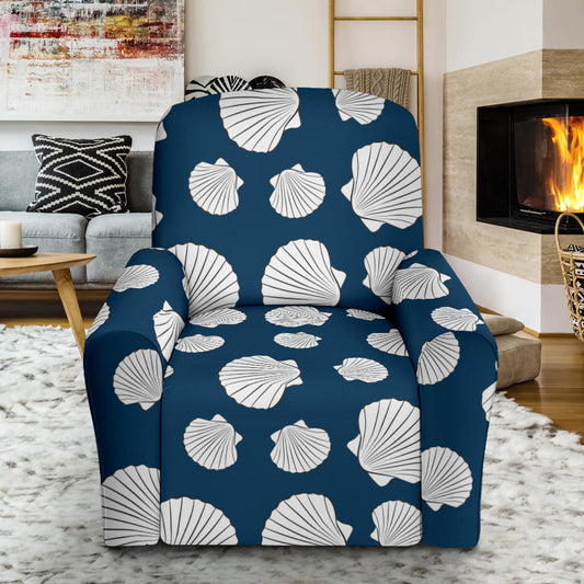 Seashell Print Design LKS3012 Recliner Slipcover with Pocket