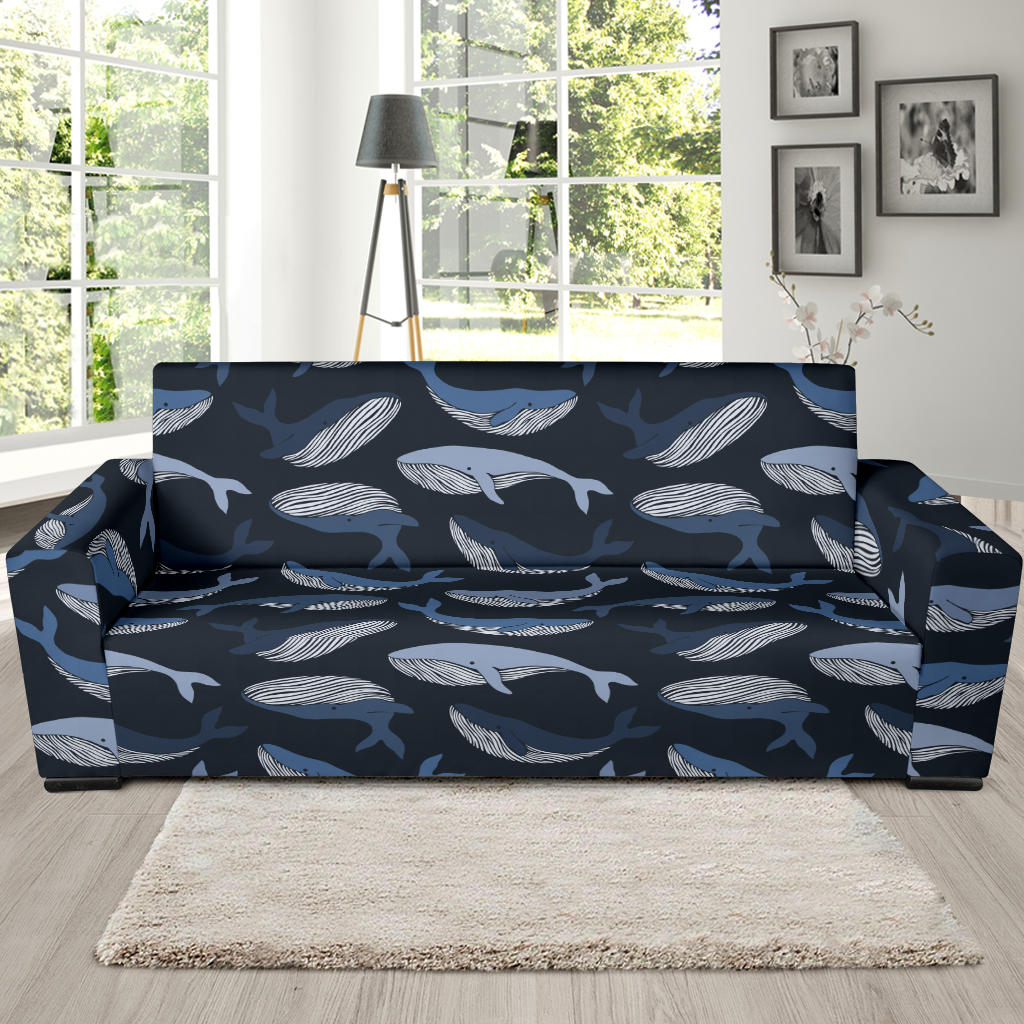 Whale Print Design LKS301 Sofa Slipcover