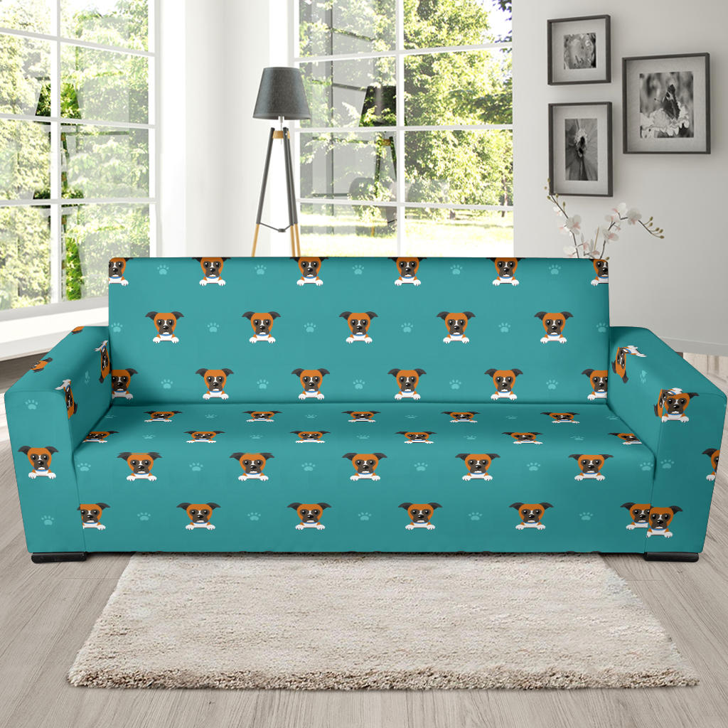 Boxers Pattern Print Design 03 Sofa Slipcover