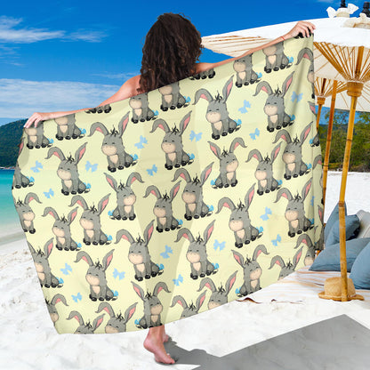 Donkey Baby Pattern Print Design 02 Sarong Pareo Wrap