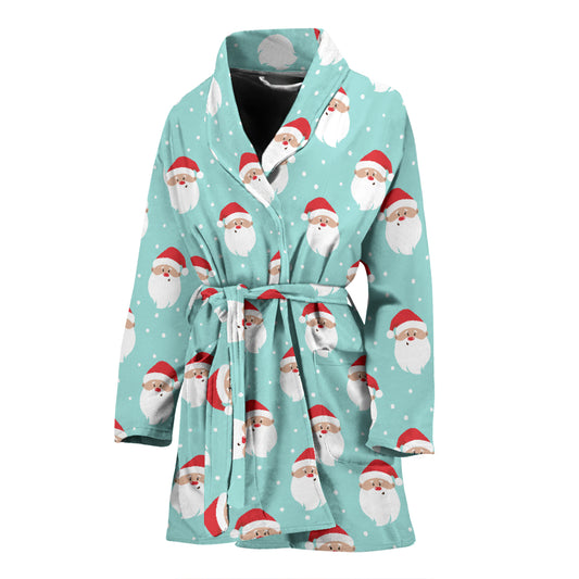 Santa Print Design LKS308 Women Bathrobe