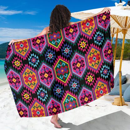 Mexican Pattern Print Design 02 Sarong Pareo Wrap