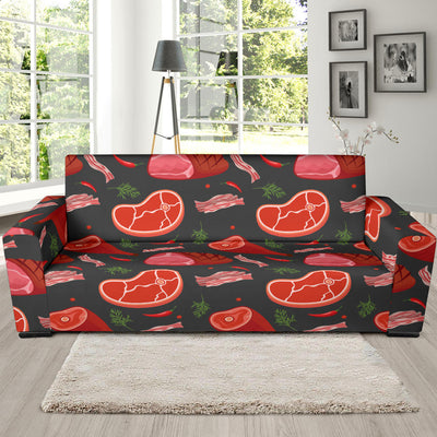 Meat Pattern Print Design 03 Sofa Slipcover