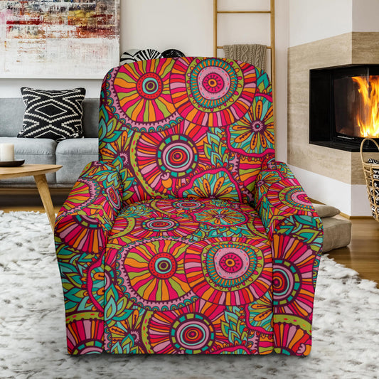 Boho Pattern Print Design 01 Recliner Slipcover with Pocket
