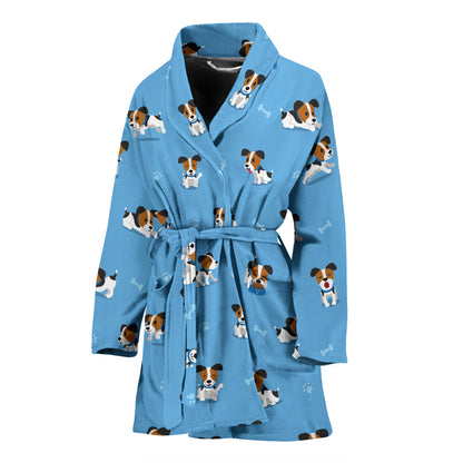Russell Terriers Print Design LKS3010 Women Bathrobe