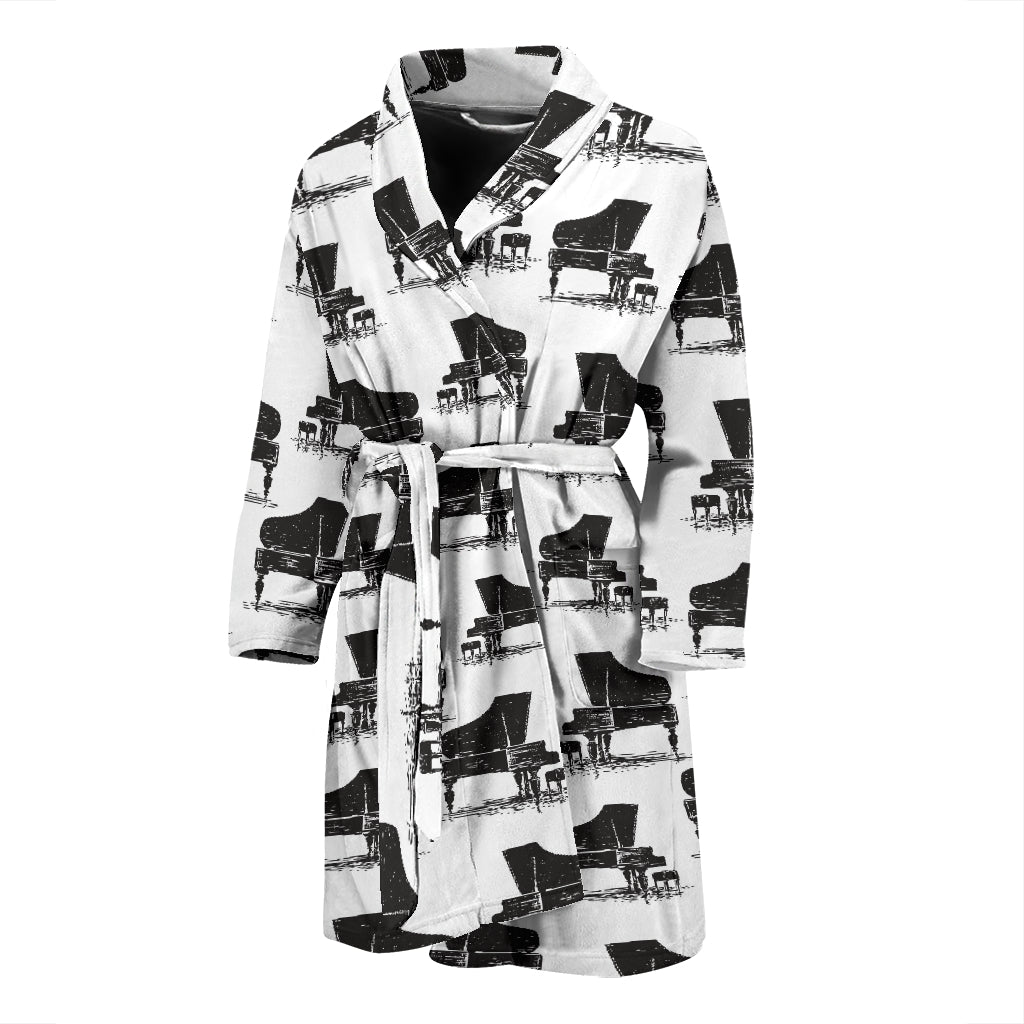Piano Print Design LKS401 Men Bathrobe
