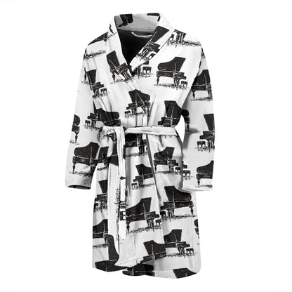 Piano Print Design LKS401 Men Bathrobe