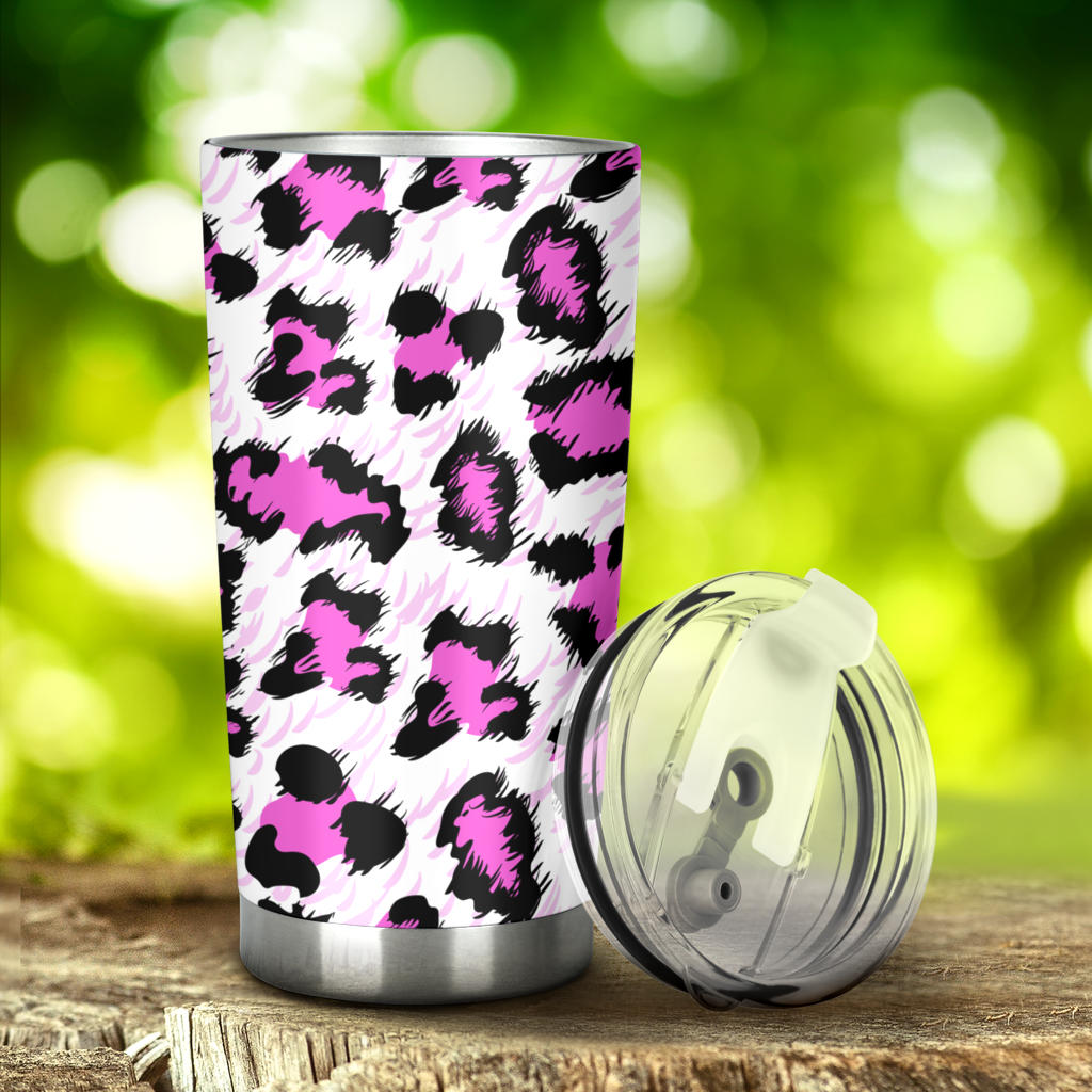 Leopard Pink Skin Print Tumbler