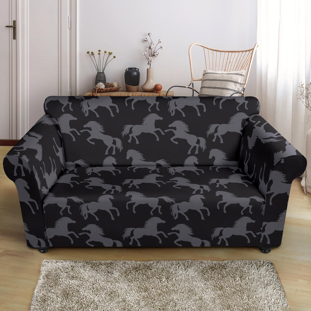 Horse Print Design LKS305 Loveseat Couch Slipcover