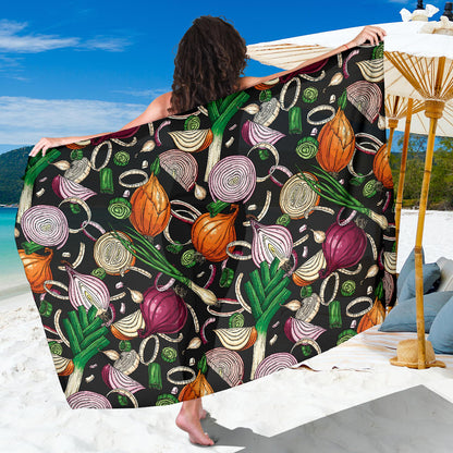 Onion Pattern Print Design A03 Sarong Pareo Wrap