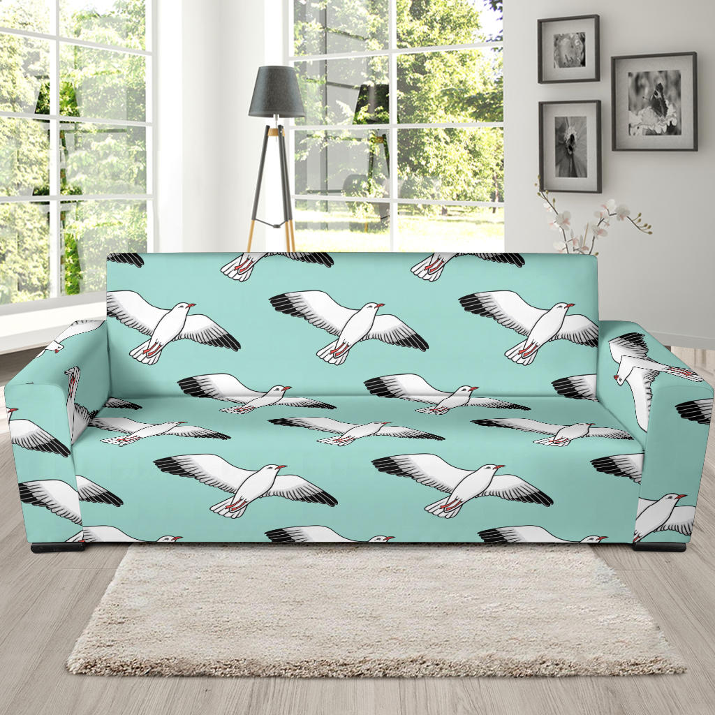 Pigeon Pattern Print Design 02 Sofa Slipcover