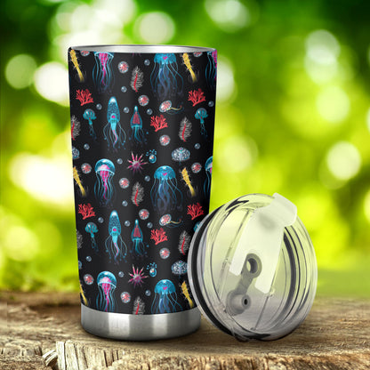 Jellyfish Underwater Print Tumbler
