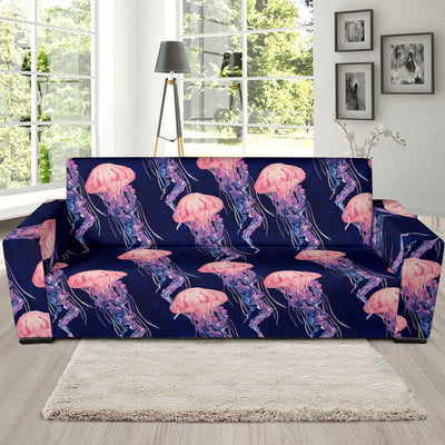 Jellyfish Pattern Print Design 03 Sofa Slipcover