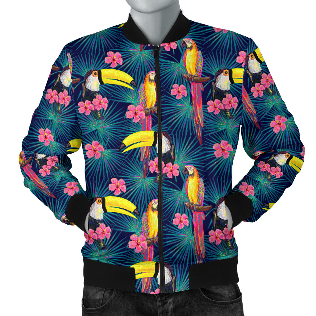 Toucan Parrot Design Men Bomber Jacket