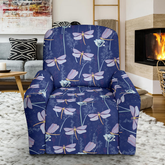 Dragonfly Print Design LKS401 Recliner Slipcover with Pocket