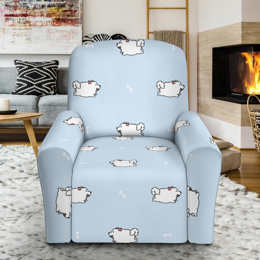 Samoyeds Print Design LKS302 Recliner Slipcover with Pocket