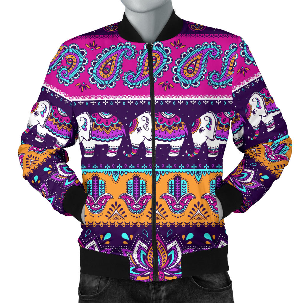 Boho Indian Style Pattern Men Bomber Jacket
