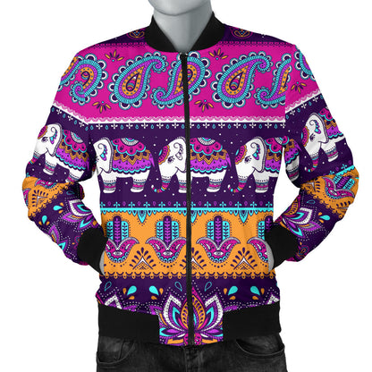 Boho Indian Style Pattern Men Bomber Jacket
