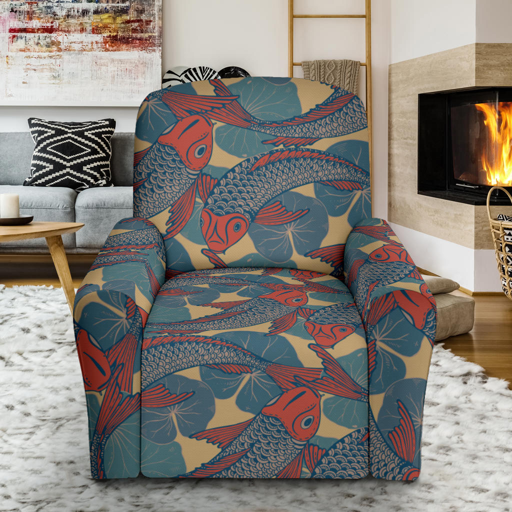 Pisces Pattern Print Design A01 Recliner Slipcover with Pocket