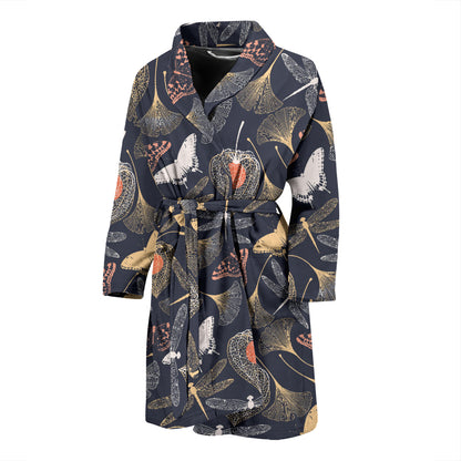 Dragonfly Print Design LKS404 Men Bathrobe
